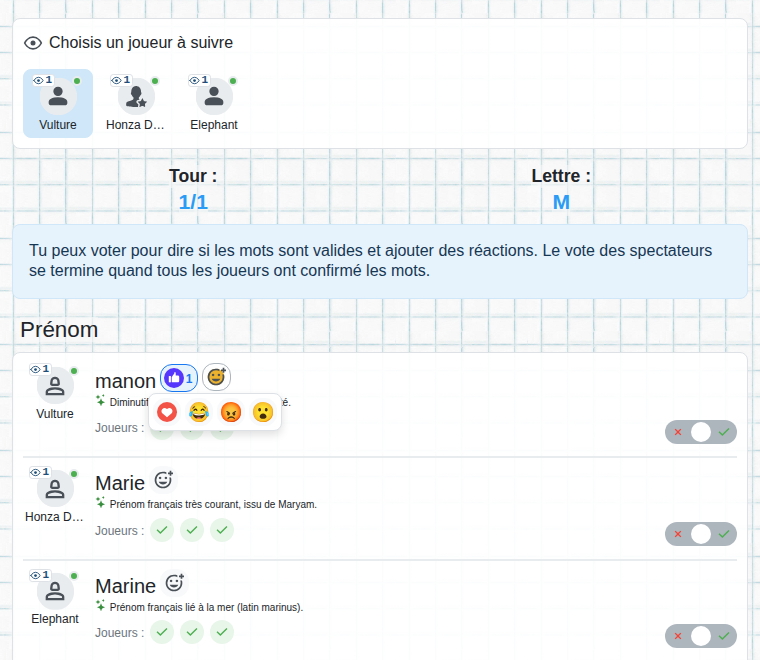 Choix d'une réaction