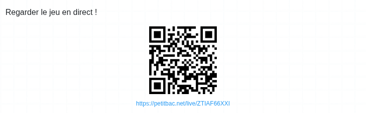 QR code pour les spectateurs
